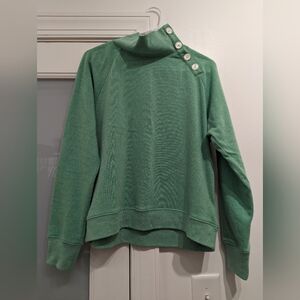 JCrew Wide button-collar pullover sweatshirt